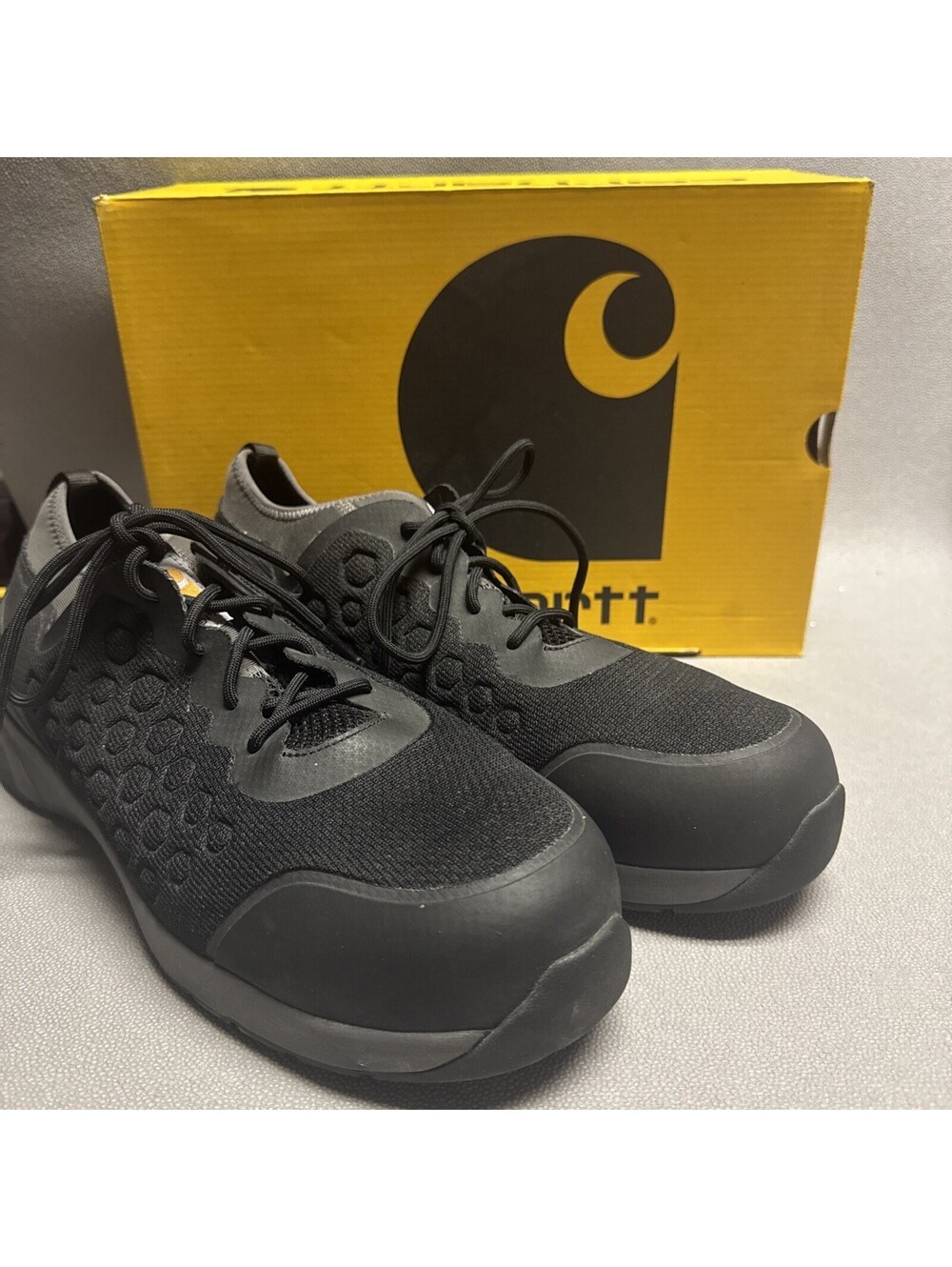Carhartt Force SD Men’s Work Shoes 12 W CMD3461 Black Safety Toe Oil Slip Resist